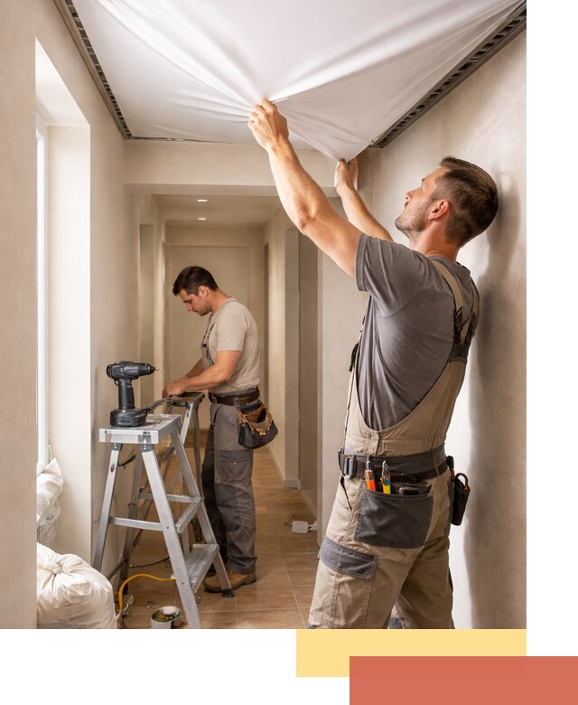 Монтаж натяжного потолка в прихожей в Бирске