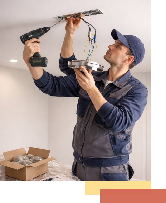 Установка люстры в натяжной потолок в Бирске