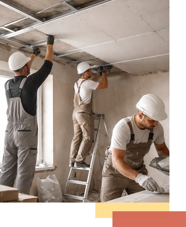 Одноуровневый потолок из гипсокартона в Бирске — монтаж и отделка