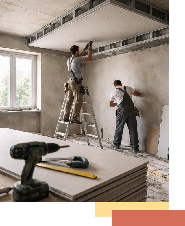 Двухуровневый потолок из гипсокартона в Бирске