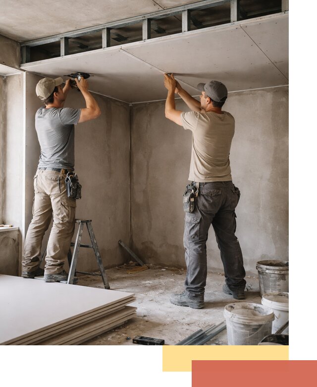 Короб из гипсокартона на потолке под ключ в Бирске