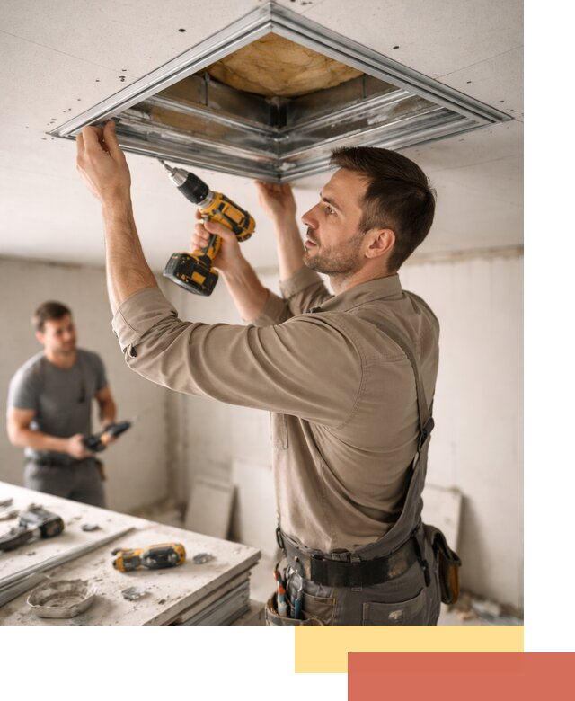 Монтаж люка в потолок из ГКЛ в Бирске