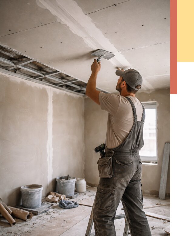 Ремонт потолка из гипсокартона в Бирске от 676 руб./м² — быстро и недорого | ОТДЕЛОЧНИК-Брк