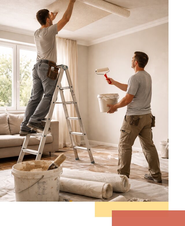 Поклейка обоев на потолок в Бирске — качественно и быстро