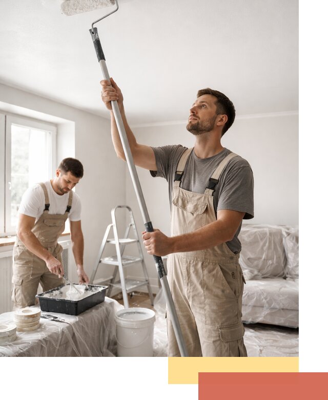 Покраска потолка водоэмульсионной краской в Бирске