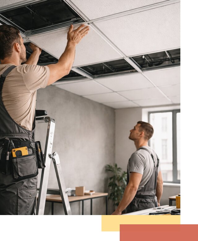 Монтаж потолочной плитки в Бирске качественно и в срок