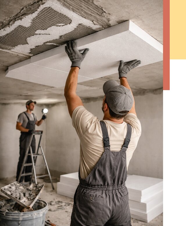 Утепление потолка пенопластом в Бирске от 4677 руб/м2 — недорого и быстро | ОТДЕЛОЧНИК-Брк