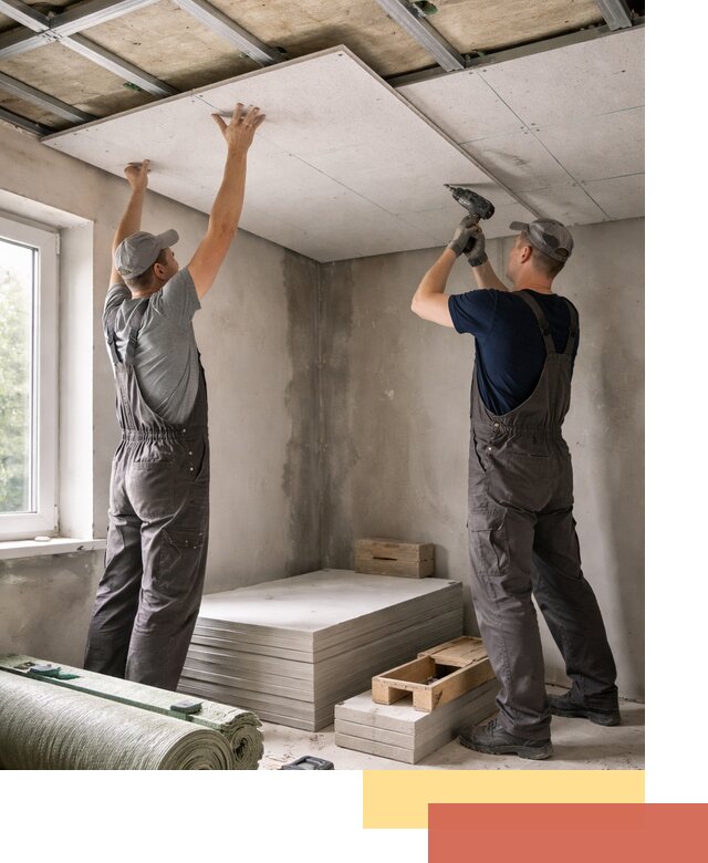 Шумоизоляция потолка панелями ЗИПС в Бирске